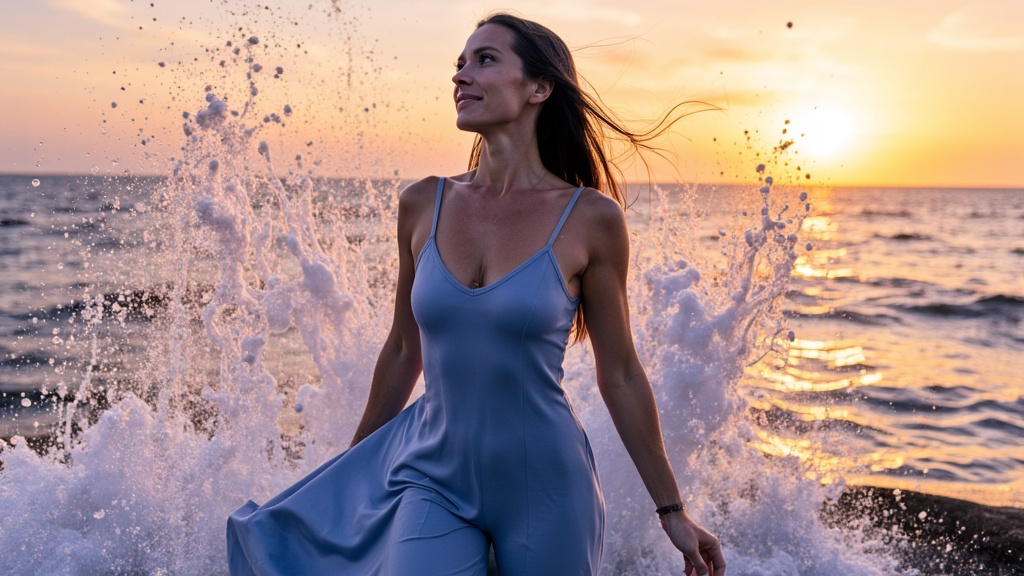 Tatimost — Drop by Drop / Крапля до краплі: a single drop meeting the ocean.